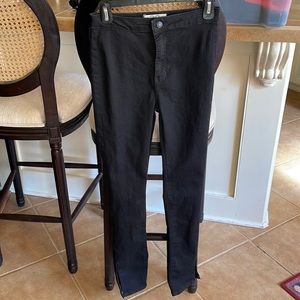 We The Free Black Stretch Split Hem Jeans Size 28
